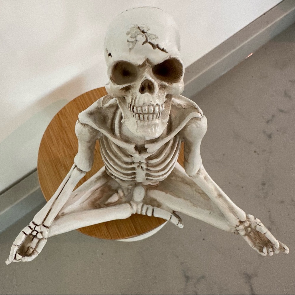 Skeleton Figurine Zen Namaste Yoga Pose
